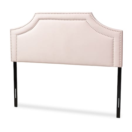 Baxton Studio Avignon Light Pink Velvet Upholstered Queen Size Headboard 155-9326